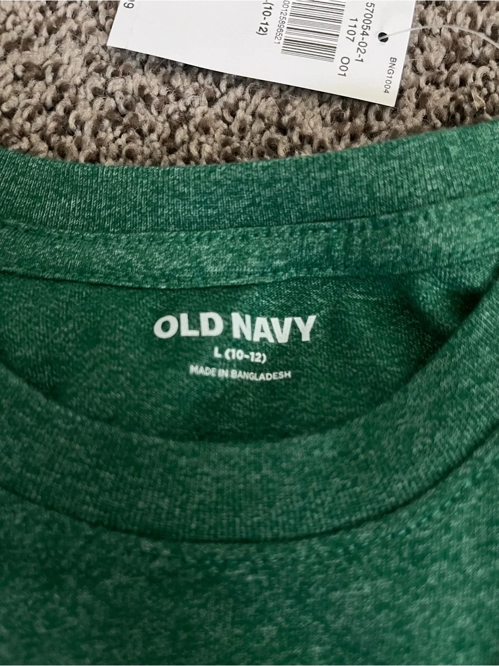 Old Navy Boy’s Crewneck Long Sleeve Tees - Green & Dark Purple